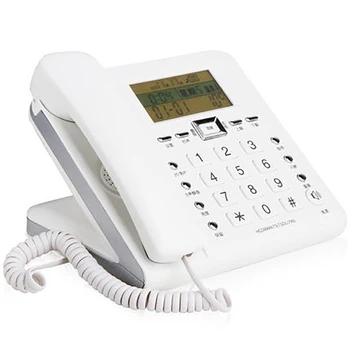Проводной Телефон с громкой связью и идентификатором вызывающего абонента, регулируемой яркостью ЖК-дисплея, голосовым сообщением номера, для домашнего офиса