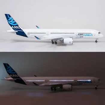 Прототип самолета Airline A350 в масштабе 47 см 1/142 XWB Модель самолета с подсветкой и колесом, отлитый под давлением из пластиковой смолы Самолет для коллекции