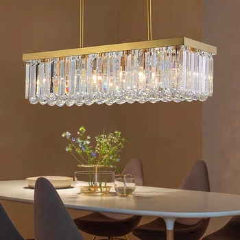 Скандинавский домашний декор столовая подвесной светильник освещение в помещении хрустальный светильник подвесная люстра лампы для гостиной