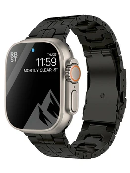 Титановый Металлический Ремешок Для Apple Watch UItra Band 49 мм 44 мм 45 мм 40 41 мм 42 мм Браслет-звено correa iWatch Series SE 6 5 4 7 8 band