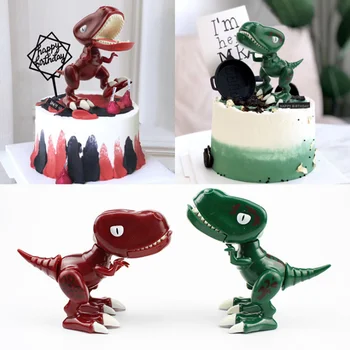 Топпер для торта с динозавром, Тематический Топпер для торта, Украшения для детского дня рождения, Принадлежности для свадебной вечеринки, подарки для мальчиков-тираннозавров