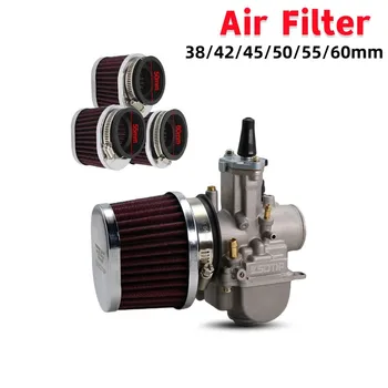 Универсальный воздушный фильтр для мотоцикла 38/42/45/50/55/60 мм, Очиститель для мотокросса, скутера