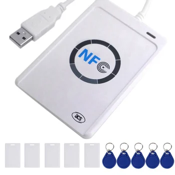 Устройство для записи и считывания NFC-карт ACR122U USB с бесконтактной смарт-IC-картой, Интеллектуальный RFID-копировальный аппарат, Дубликатор, Сменная бирка с жидкостью