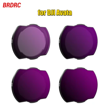 Фильтры для объективов BRDRC, 4 упаковки, аксессуары для дронов DJI Avata ND8 ND16 ND32 ND64