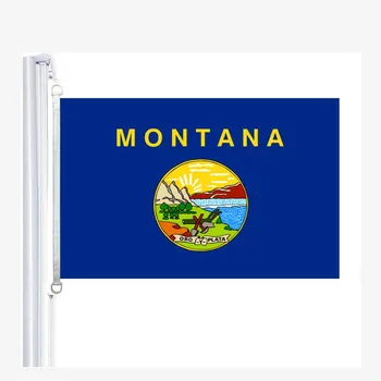 Флаг Монтаны, 90*150 см, 100% полиэстер, баннер, цифровая печать
