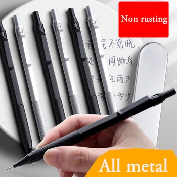 Цельнометаллический механический карандаш 0,5 HB 2B Lead 0,3 Усовершенствованная ручка 0,7 Сменный карандаш с подвижным прессом, трудно ломающийся стержень
