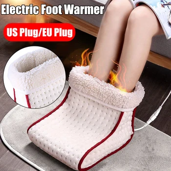 Электрическая грелка для ног, Массажер для ног, подушка для подогрева ног, зимний теплый чехол для ног, коврик с подогревом, Тепловой коврик для подогрева ног