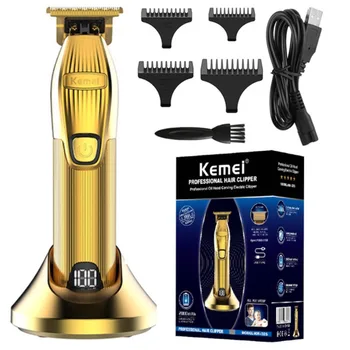 Электрическая перезаряжаемая машинка для стрижки волос Kemei KM-i32S быстрая зарядка и длительное использование профессиональной салонной машинки для стрижки волос-триммера