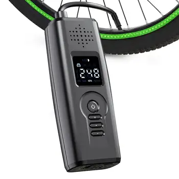 Электрический Воздушный Насос Для Велосипедных Шин Smart Bicycle Inflator DC12V Перезаряжаемый Воздушный Насос Универсальный Воздушный Компрессор Со Светодиодным Экраном Для